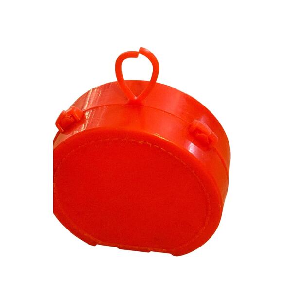 Barbie Tammy Doll VTG Red Suitcase Bag Purse Luggage Round Oval Plastic Hat Box - Picture 2 of 6